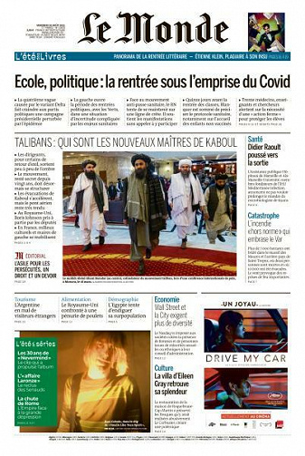 Le Monde du Vendredi 20 Août 2021