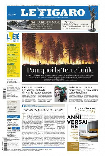 Le Figaro du Lundi 20 Août 2021