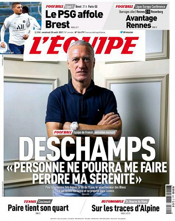 L’equipe du Vendredi 20 Août 2021