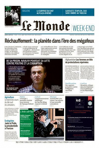 Le Monde du Samedi 21 Août 2021