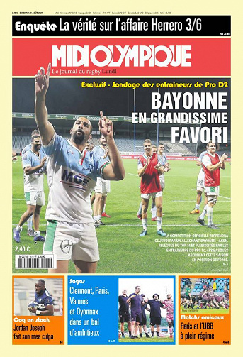 Midi Olympique Rouge du lundi 23 Aout 2021
