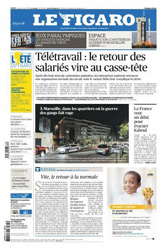 Le Figaro du Mardi 24 Août 2021