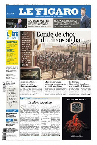 Le Figaro du Mercredi 25 Août 2021