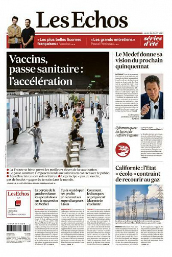 Les Echos du Jeudi 26 Août 2021