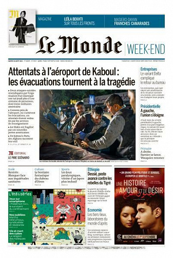Le Monde du Samedi 28 Août 2021