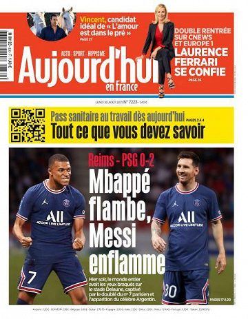 Aujourd’hui en France - 30 Août 2021