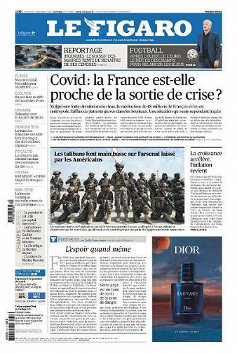 Le Figaro du Mercredi 1er Septembre 2021