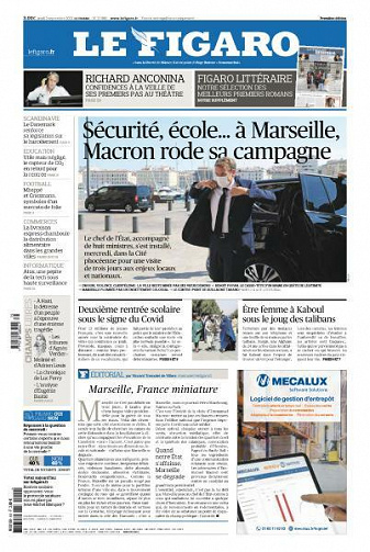 Le Figaro du Jeudi 2 Septembre 2021