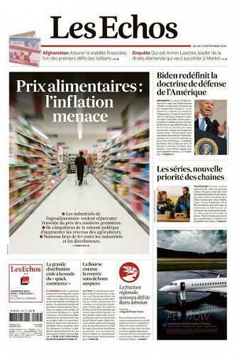 Les Echos du Jeudi 2 Septembre 2021