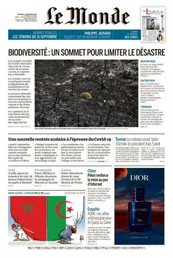 Le Monde du Vendredi 3 Septembre 2021