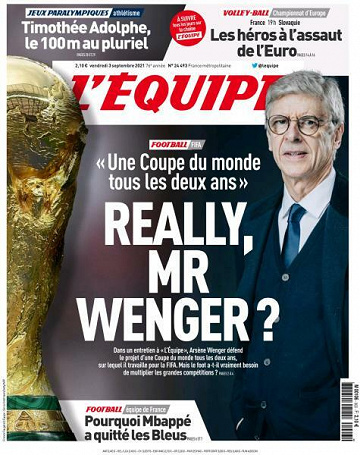 L’equipe du Vendredi 3 Septembre 2021