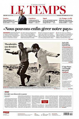 Le Temps - 3 Septembre 2021