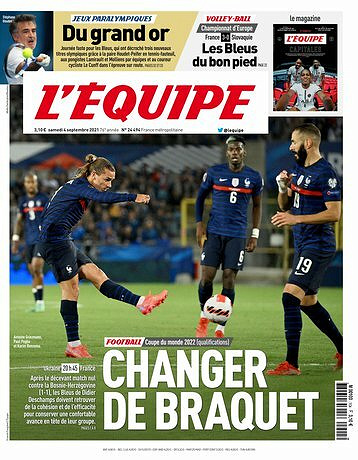 L’equipe du Samedi 4 Septembre 2021
