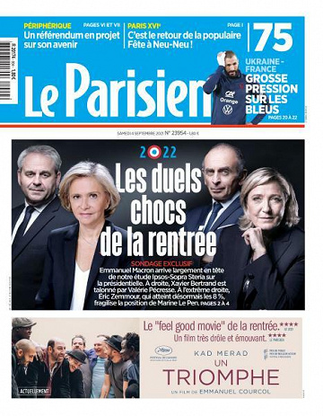 Le Parisien du Samedi 4 Septembre 2021