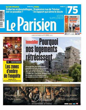 Le Parisien du Lundi 6 Septembre 2021