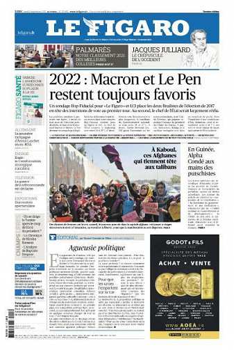 Le Figaro du Lundi 6 Septembre 2021