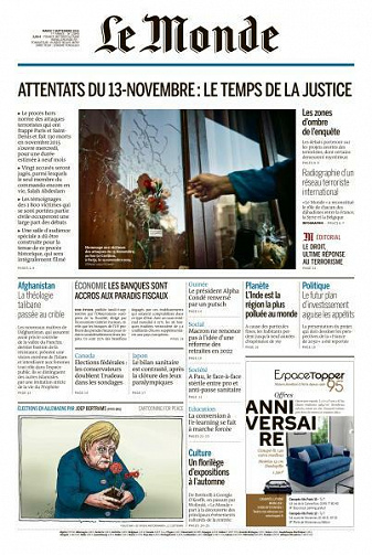Le Monde du Mardi 7 Septembre 2021