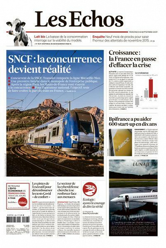 Les Echos du Mercredi 8 Septembre 2021