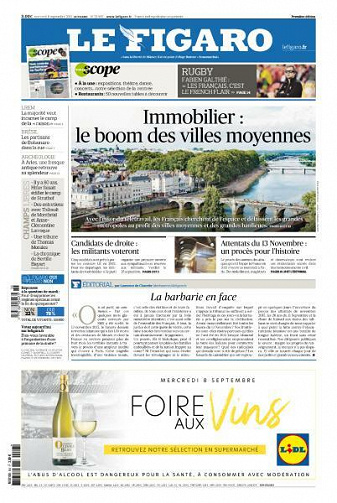 Le Figaro du Mercredi 8 Septembre 2021