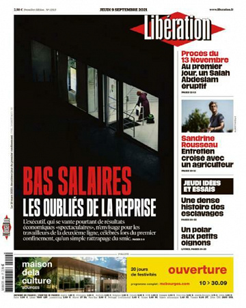 Libération du Jeudi 9 Septembre 2021