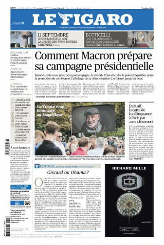 Le Figaro du Vendredi 10 Septembre 2021