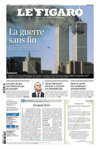 Le Figaro du Samedi 11 et Dimanche 12 Septembre 2021