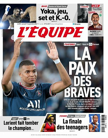 L’equipe du Samedi 11 Septembre 2021