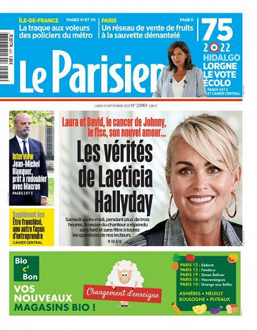 Le Parisien du Lundi 13 Septembre 2021