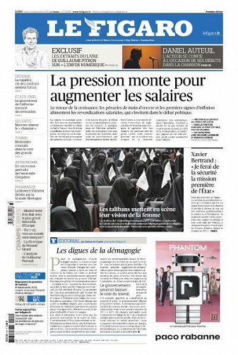 Le Figaro du Mardi 14 Septembre 2021