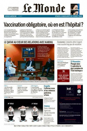 Le Monde du Mercredi 15 Septembre 2021