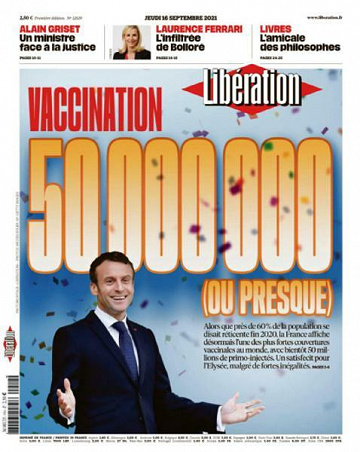 Libération du Jeudi 16 Septembre 2021