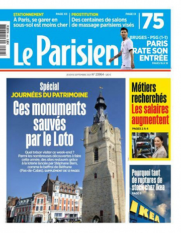 Le Parisien du Jeudi 16 Septembre 2021