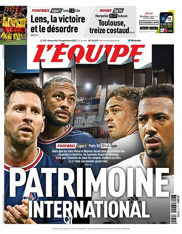 L’equipe du Dimanche 19 Septembre 2021