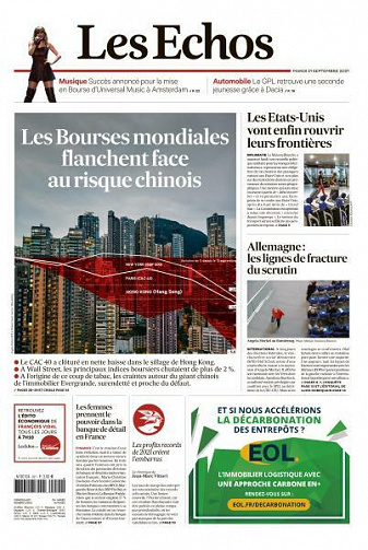 Les Echos du Mardi 21 Septembre 2021