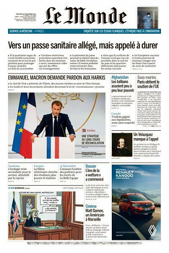 Le Monde du Mercredi 22 Septembre 2021
