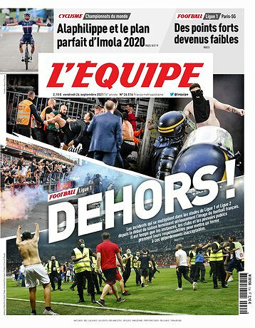 L’equipe du Vendredi 24 Septembre 2021