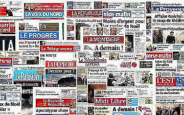 Pack Journaux francais du Dimanche 26 Septembre 2021