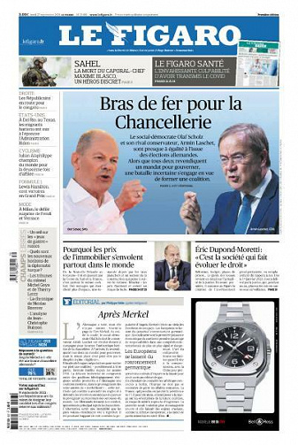 Le Figaro du Lundi 27 Septembre 2021