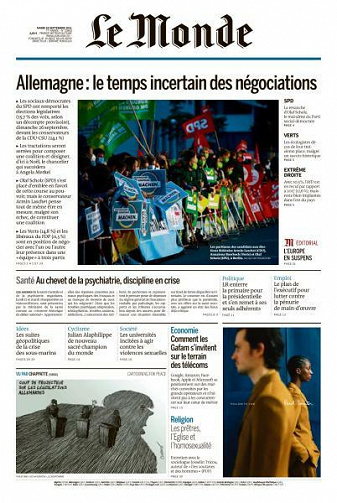 Le Monde du Mardi 28 Septembre 2021