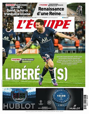 L’equipe du Mercredi 29 Septembre 2021