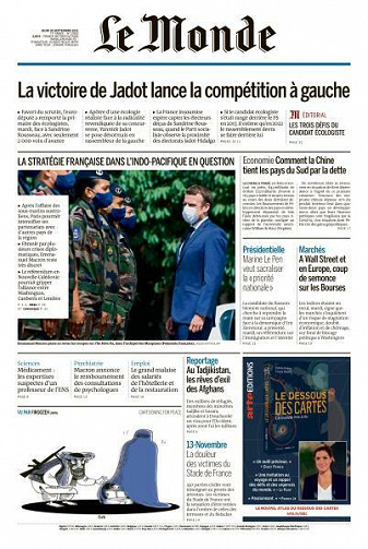 Le Monde du Jeudi 30 Septembre 2021