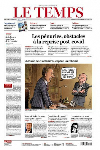 Le Temps - 29 Septembre 2021