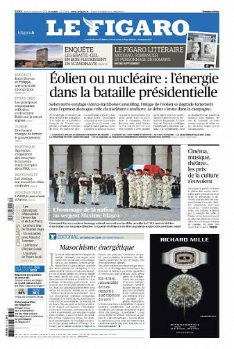 Le Figaro du Jeudi 30 Septembre 2021