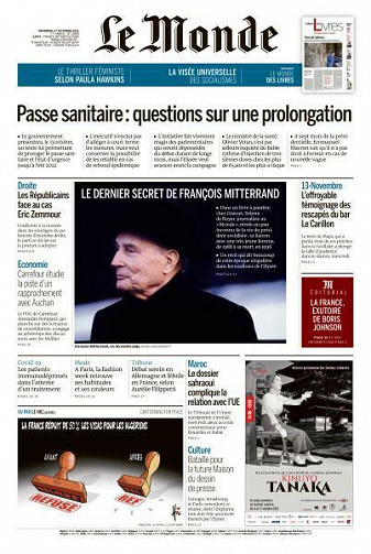 Le Monde du Vendredi 1er Octobre 2021