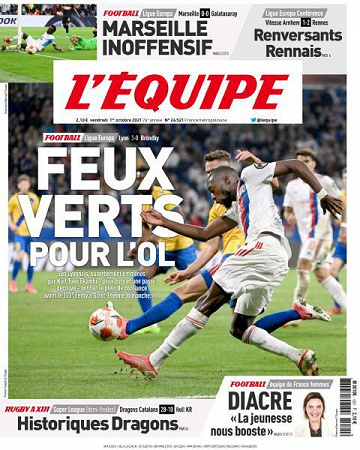 L’equipe du Vendredi 1er Octobre 2021