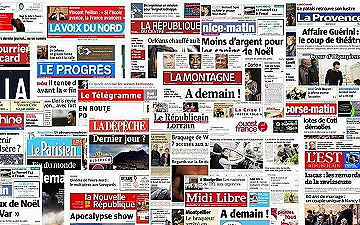 Pack Journaux francais du Lundi 04 Octobre 2021