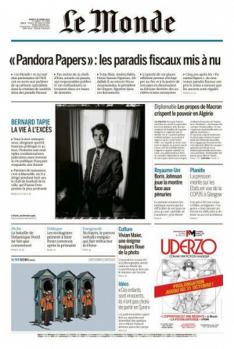 Le Monde du Mardi 5 Octobre 2021