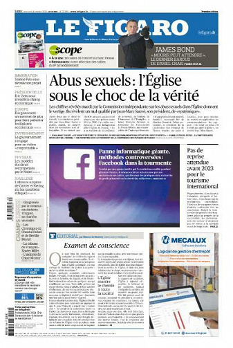 Le Figaro du Mercredi 6 Octobre 2021