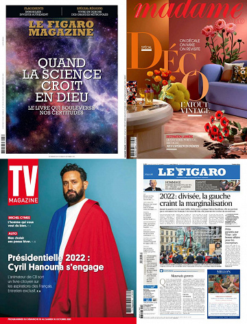 Pack Le Figaro et ses 3 suppléments - Vendredi 8 Octobre 2021