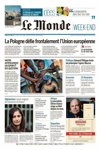 Le Monde du Samedi 9 Octobre 2021